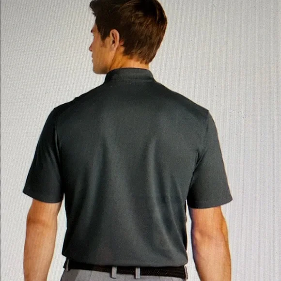 NWT Nike Dri Fit Micro Pique Tall Man Dark Gray Polo Golf Shirt Size XL-Tall - Picture 4 of 11